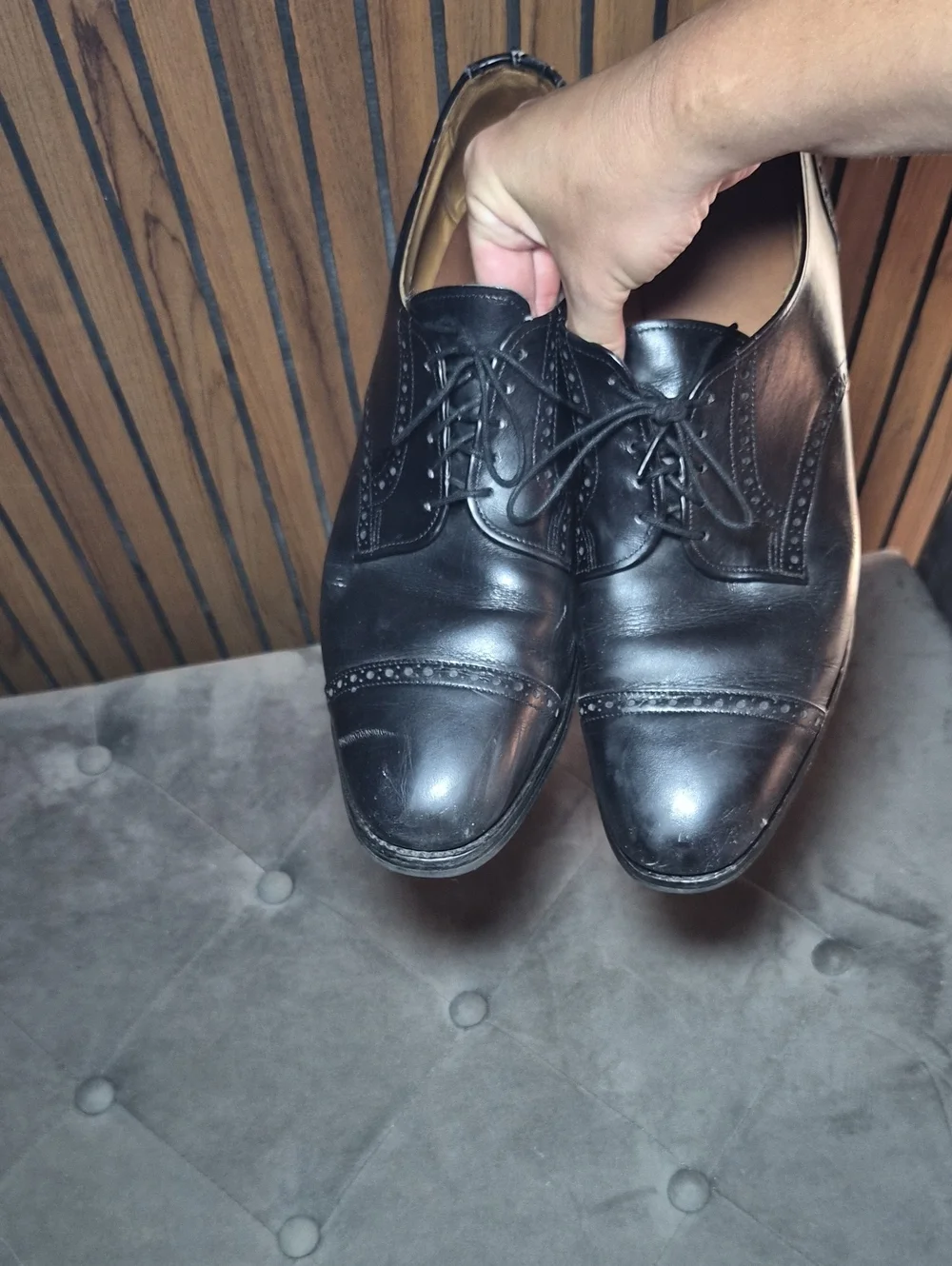 Allen Edmonds Classic Black Leather Cap-Toe Oxford Dress Shoes for Men 12